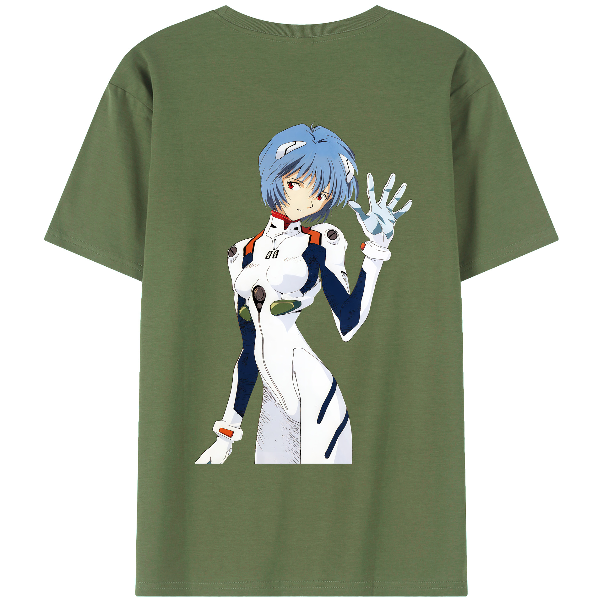 （画像用） EVA 新世紀エヴァンゲリオン 綿100％ メンズ半袖Tシャツ（バックプリント） 通気性